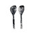 Stylish black and white marble salad serving spoons, a delightful wedding favor that adds charm and functionality to any event.