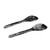 Chic black and white marble spoons, ideal for serving salads at weddings, combining elegance with a memorable keepsake.