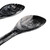 Elegant black and white marble salad server spoons, perfect for bridal showers and weddings, adding style to any gathering.