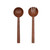 Two wooden salad serving spoons with elegant wooden handles, perfect for wedding favors and kitchen decor
