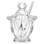 Crystal honey jar with spoon for wedding favors, bridal showers, anniversary gifts, and elegant table décor
