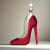 Crystal Red High Heel Wine Decanter