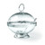 A round sugar holder with spoon Silver color perfect for wedding favors and bridal showers
