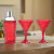A Red crystal Cocktail shaker and Martini set Perfect for wedding favors and bridal showers