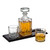 An image of a crystal wine counter set on Woodshire perfect for wedding favors, and bridal shower