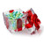 Crystal candy box with red Ribbon with the open lid along with Candice inside