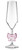 Pink Acrylic Champagne Wine Glass with Bow