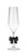 Black Bow Acrylic Champagne Wine Glass 
