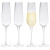 Divo Optic Crystal Champagne Flute Set of 4 – Elegant Faceted Glassware