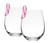 Runway Blush Stemless High Heel Wine Glasses – Set of 2