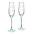 Crystal Butterfly Champagne Flute Set