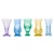Set of five colored crystal bud vases for wedding favors, bridal shower centerpieces, anniversary gifts, and home décor
