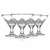 Set of elegant cut crystal martini glasses with vintage pattern, perfect for wedding favors or bridal shower gifts