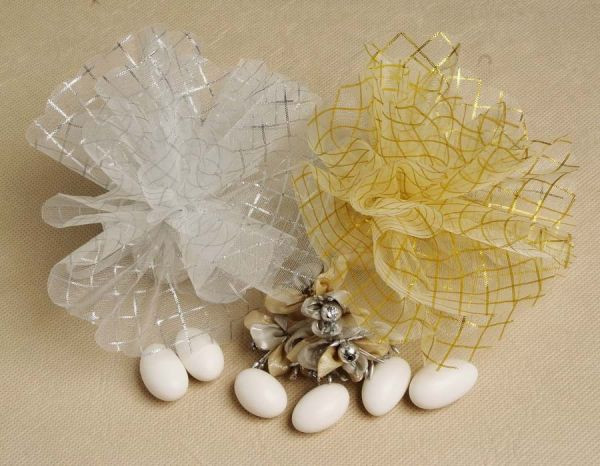 Gold and Silver Stripe Circles 100 pcs per Bag