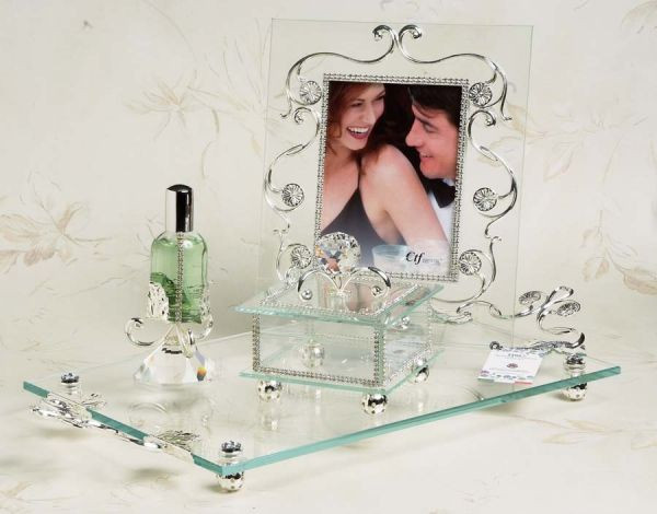 4 Piece Argento 925 Silver Plated Vanity Set wedding gifts sale