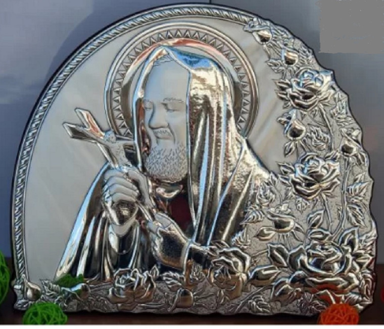 Padre Pio 925 Argento Italy religious Icon, Icon