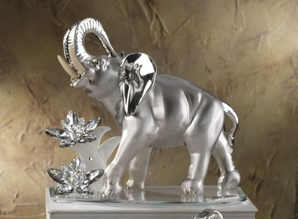 Debora Carlucci 925 Silver Elephant w. Swarovski Crystal Made With 100% Swarovski Crystal