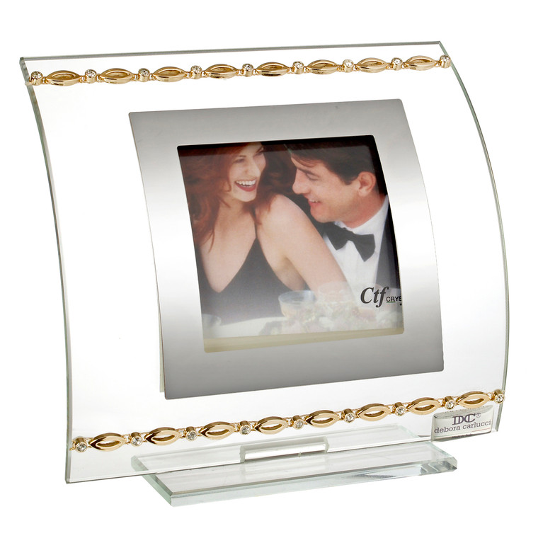 Picture Frame with Gold and Swarovski Links (Favor)