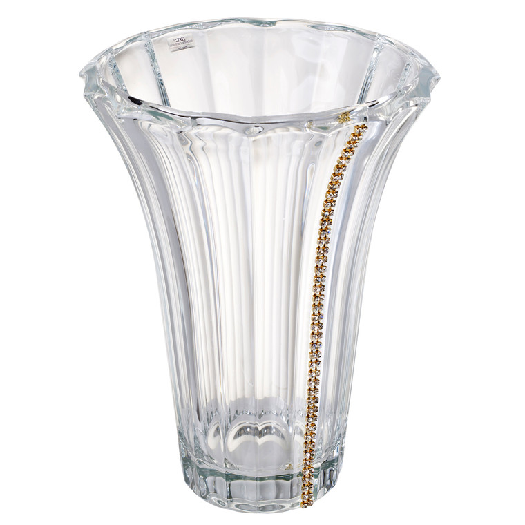Crystal Centerpiece Vase with Swarovski Strand