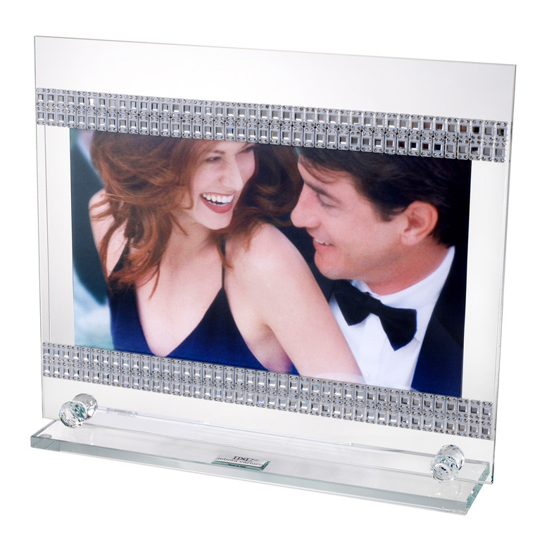 Picture Frame Adorned with Swarovski Crystal Strands