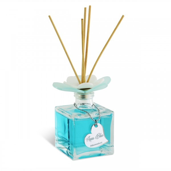 Aqua Blue Flower Top Reed Diffuser | Elegant Wedding & Bridal Shower Gift