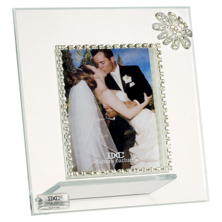 Italian Photo Frame With Swarovski Crystal Flower brooch