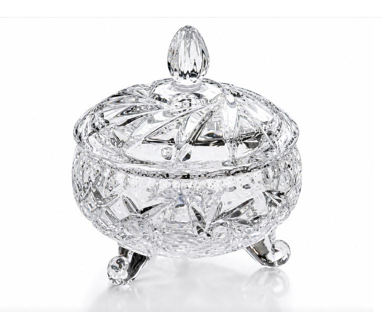Elegant crystal round footed candy dish wedding favor