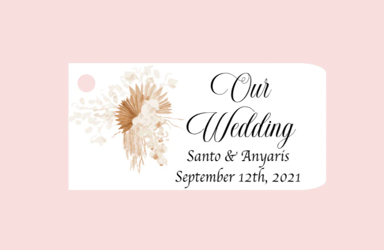 Wedding Favor Tag 
