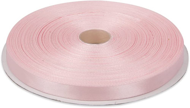 Satin Ribbon 1/2 inch Single Face Pink 100 Yards