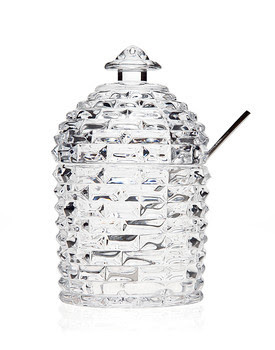 Crystal beehive honey jar baptism favor, wedding favor, and bridal shower gift