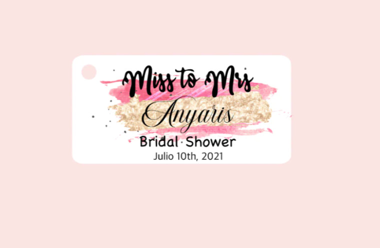 Bridal Shower Miss To Mrs Favor Tags