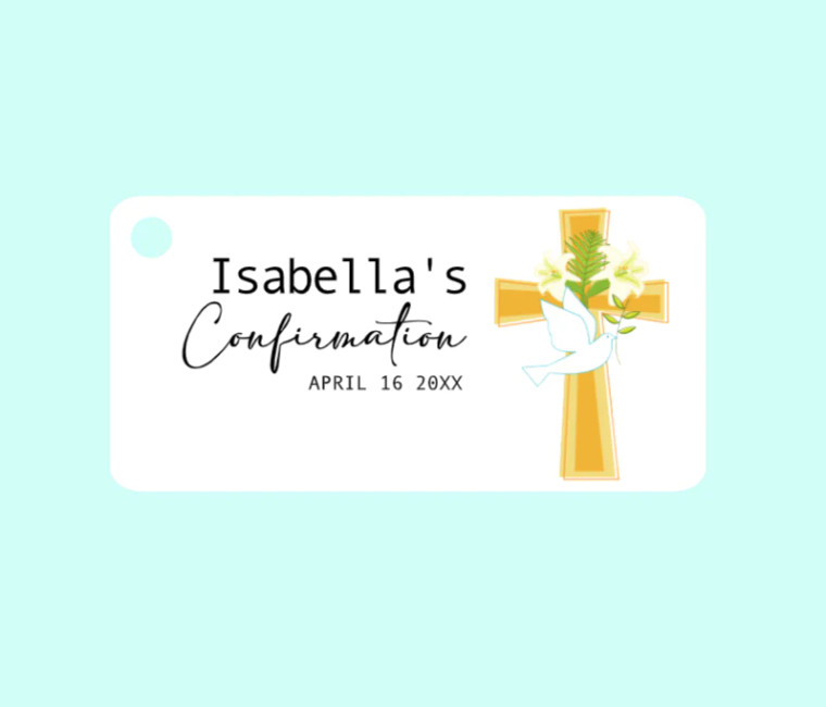 Confirmation Tags favor Tags 