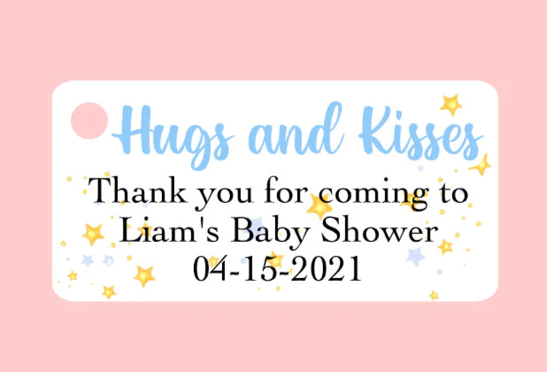  Baby Shower Favor Tags  Hugs