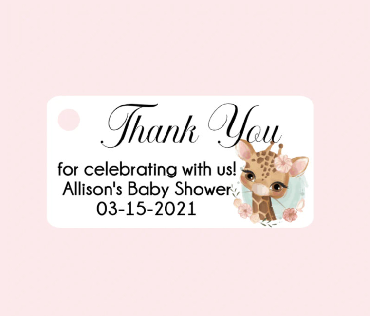 Baby Shower Favor Tags Thanks