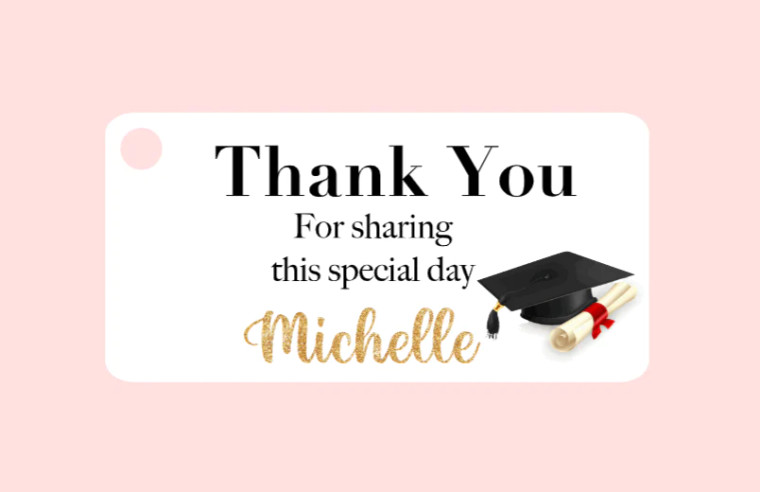  Graduation Favor Tags Thank You