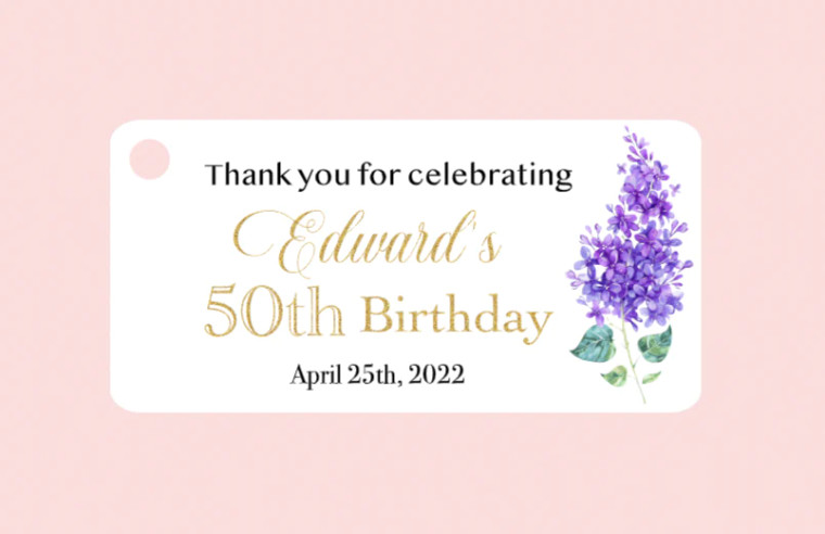 Birthday Favor Tags