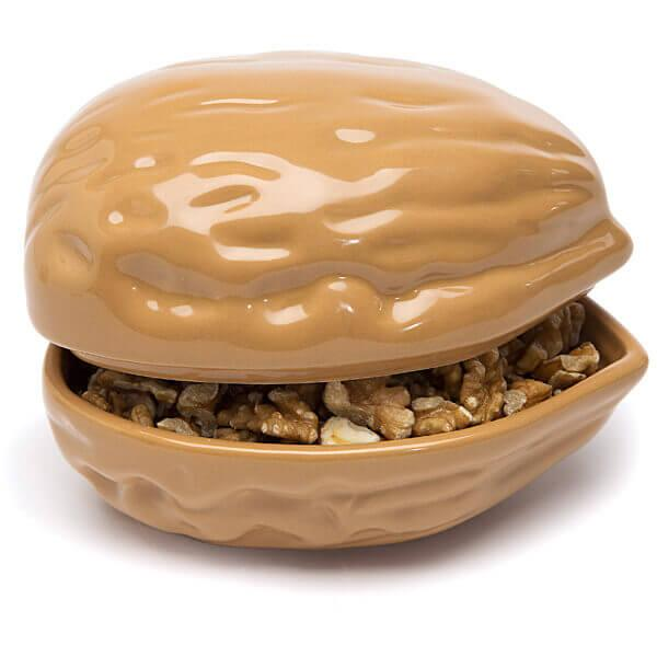 Porcelain Walnut Snack Dish