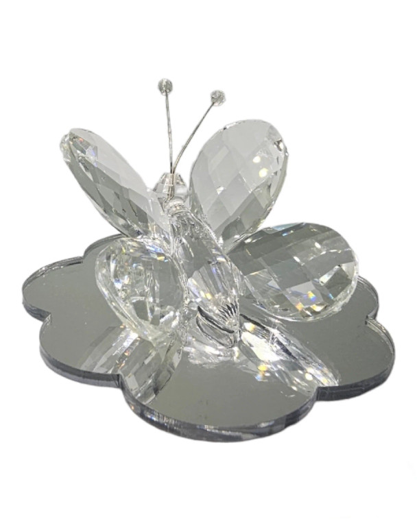 Crystal Butterfly Figurine White