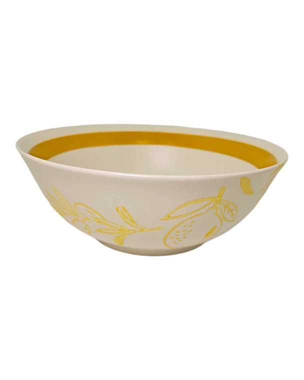 Elegant bowl with a charming yellow and white design, ideal for adding a special touch to wedding favors.