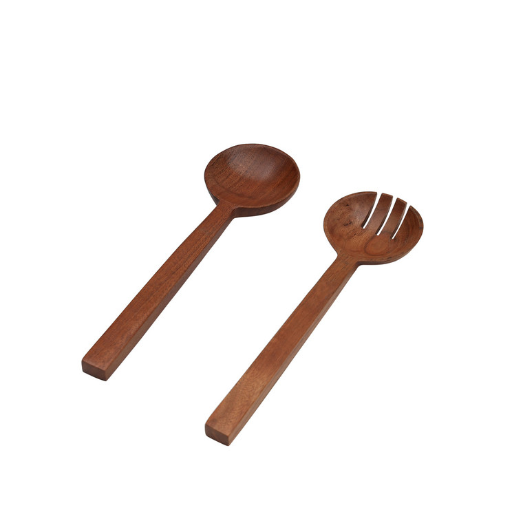 Salad Servers Two beautifully crafted wooden spoons with sturdy handles, great for serving salads and as charming wedding favors Wood