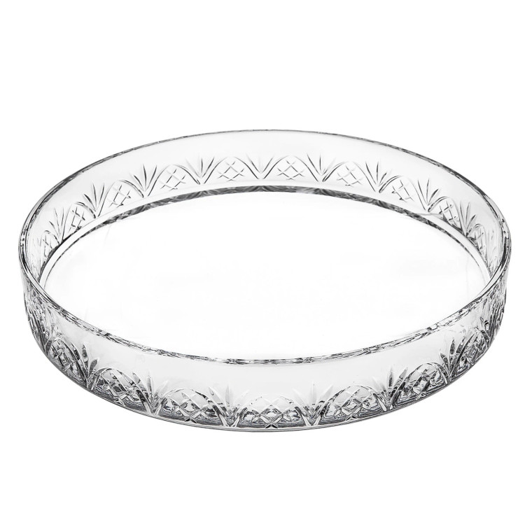 Crystal Round Platter - Elegant Party Server