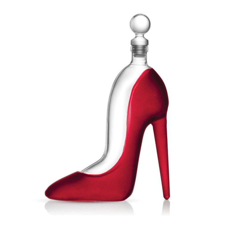 Crystal Red High Heel Wine Decanter