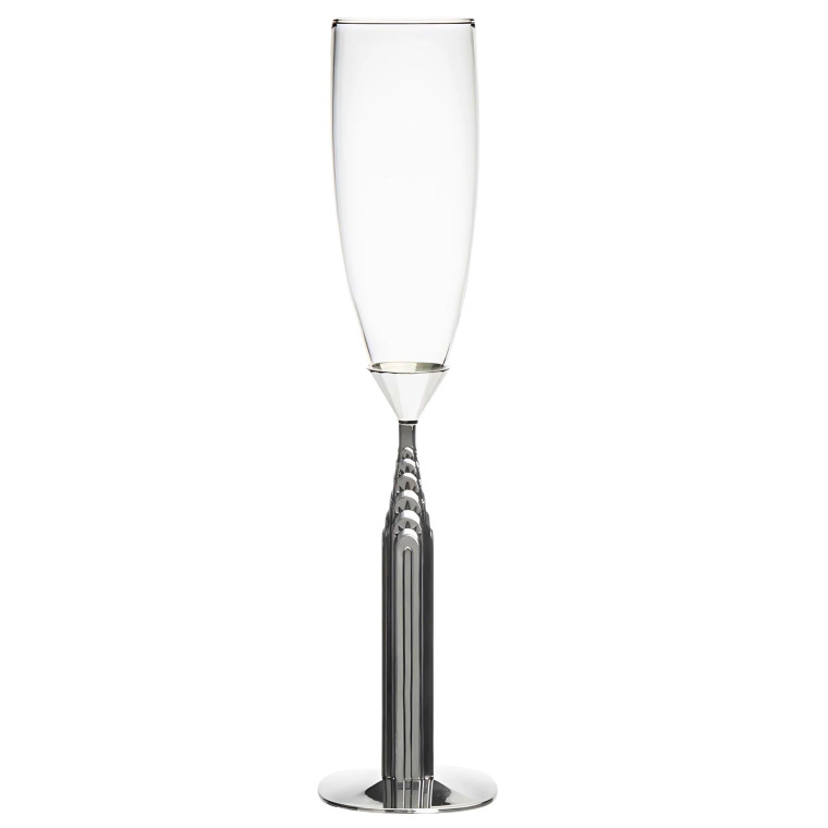 Landmark Big Ben Champagne Flute – Elegant Metal Base Glass