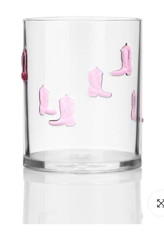 Cowgirl Boot Pink Acrylic Tumbler – Western Style Drinkware 