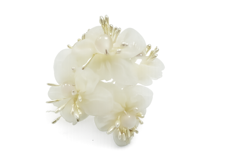 White & Ivory Confetti Flower