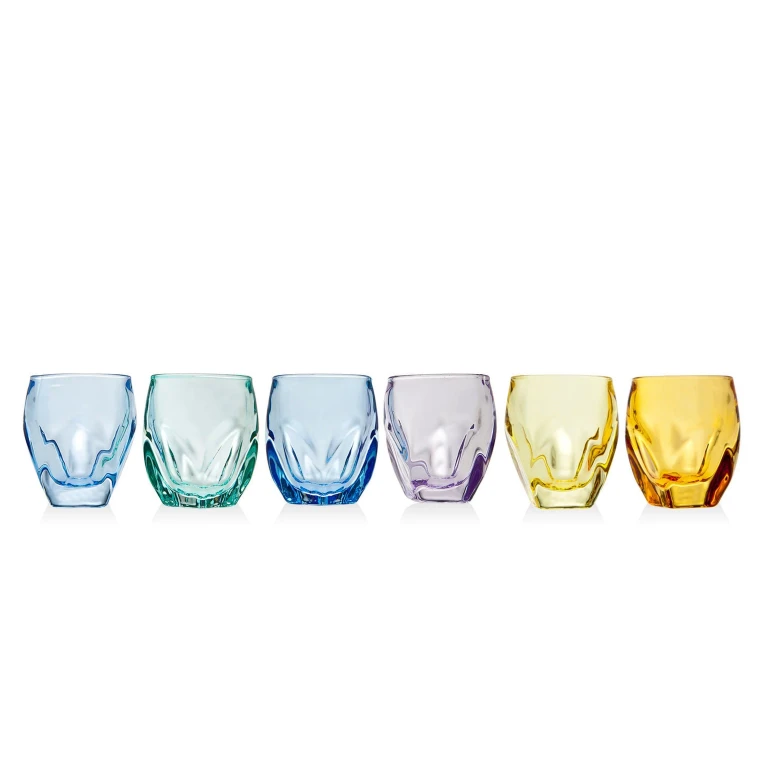 Colored Crystal Shot Glasses Wedding Favors | Set of 6