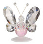 Italian Crystal and Murano Pink Butterfly Figurine