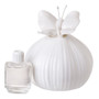 Decorative  Diffuser with Butterfly Top, White Pastel