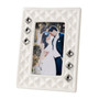 Picture Frame Bone China White w. Swarovski Crystal