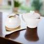 Sugar and Creamer Set White Porcelain